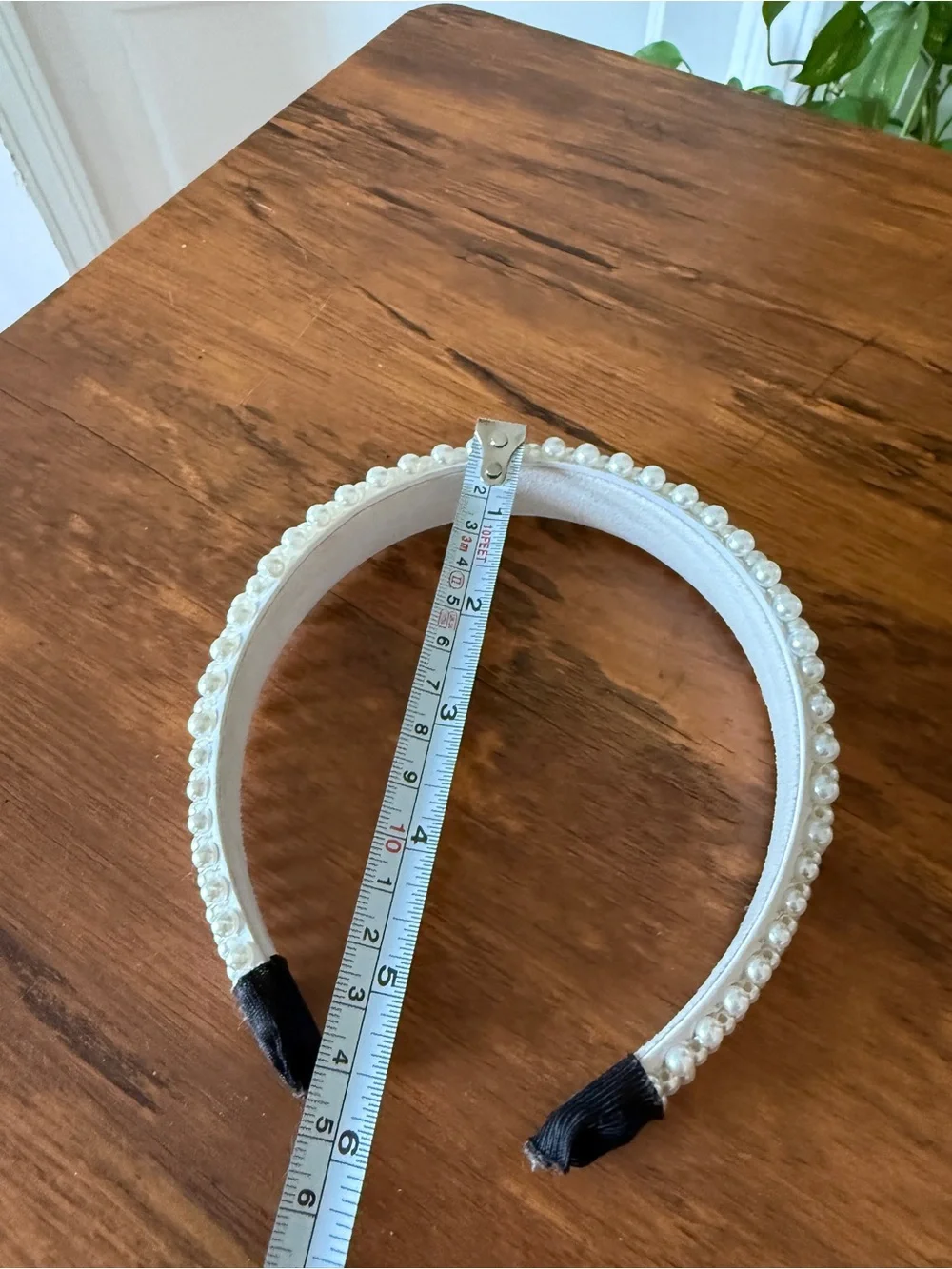 Pearl Beaded Headband - White